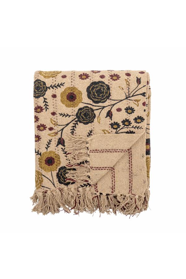 Eydis Throw, Nature, Recycled Cotton L160xW130 cm