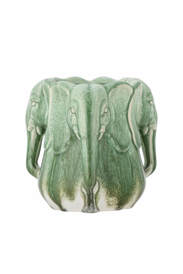 Pontus Vase, Green, Stoneware