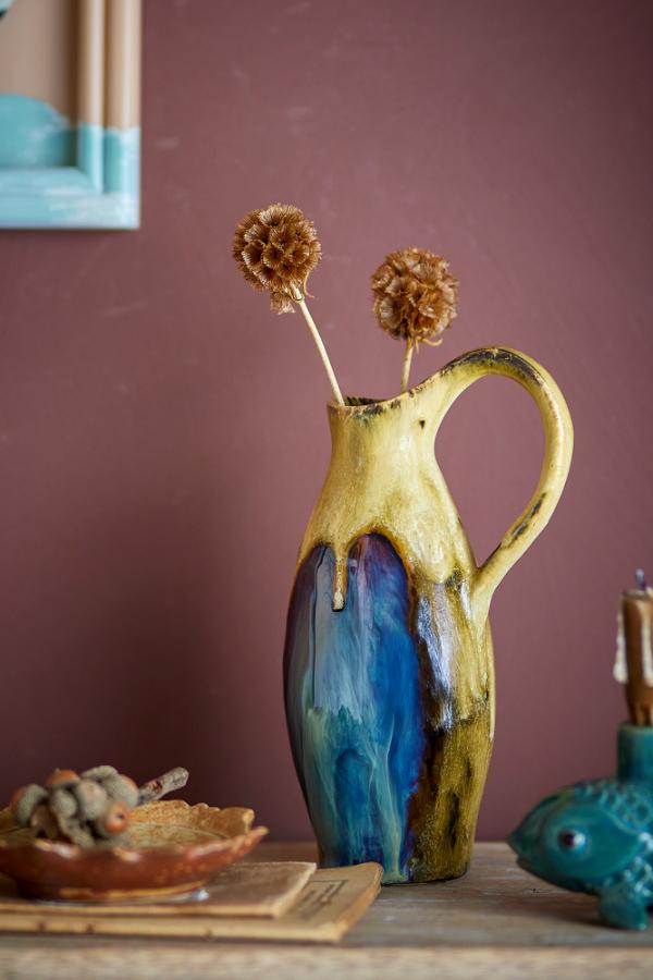 Jenkins Vase, Multi, Stoneware 	Mediterranean style