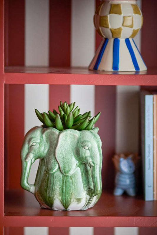 Pontus Vase, Green, Stoneware
